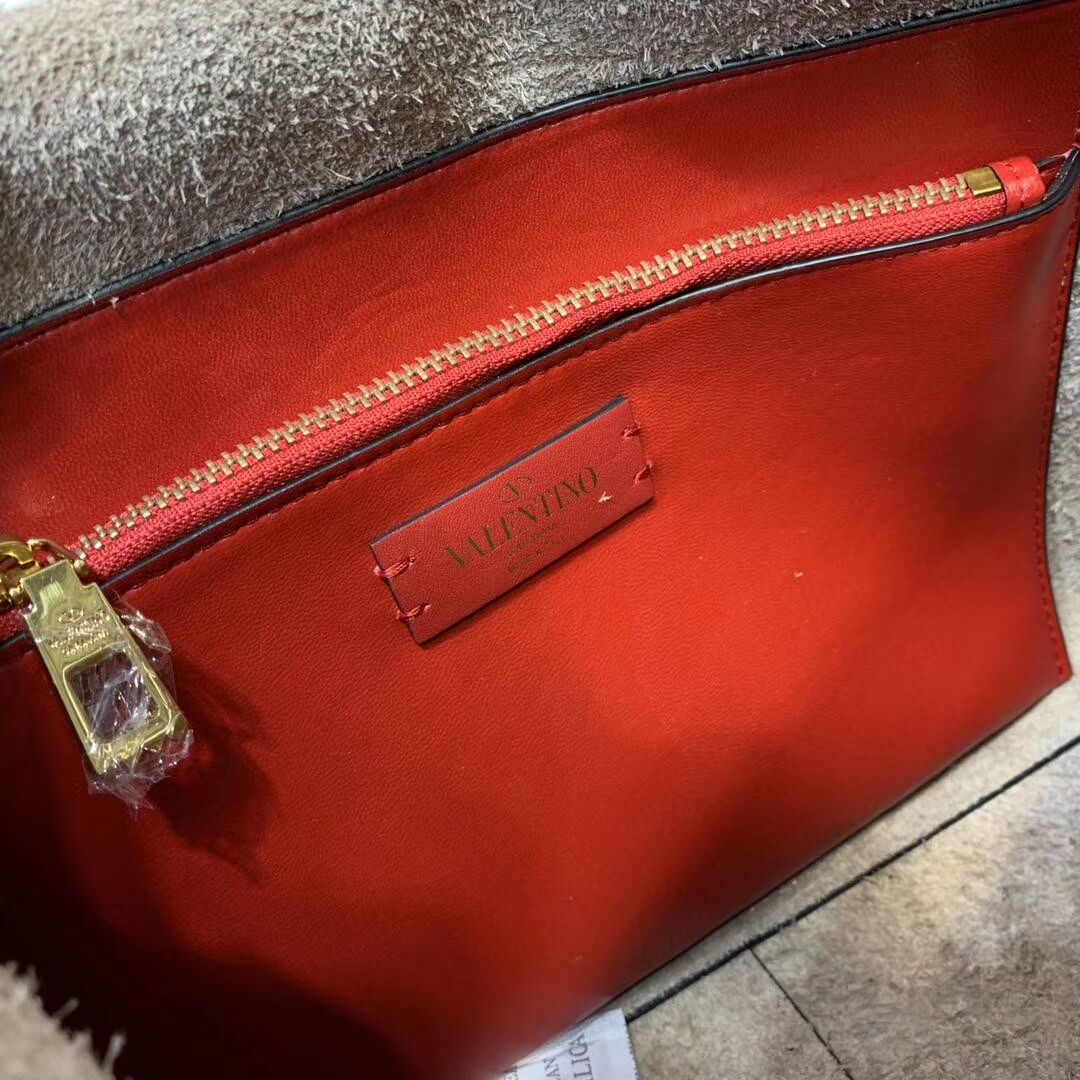 VALENTINO Origianl leather shoulder bag V0888 pink
