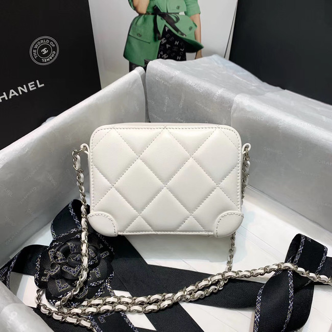 CHANEL 2020 New Style Original Leather Ball Grain Bag AP1132 White