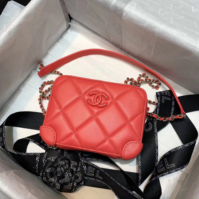 CHANEL 2020 New Style Original Leather Ball Grain Bag AP1132 red
