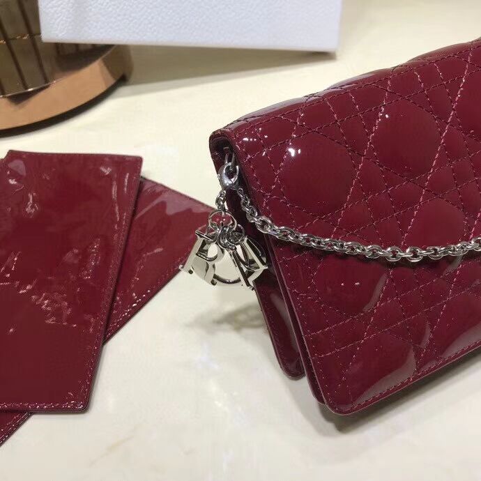 LADY DIOR CALFSKIN WALLET C9025A Burgundy