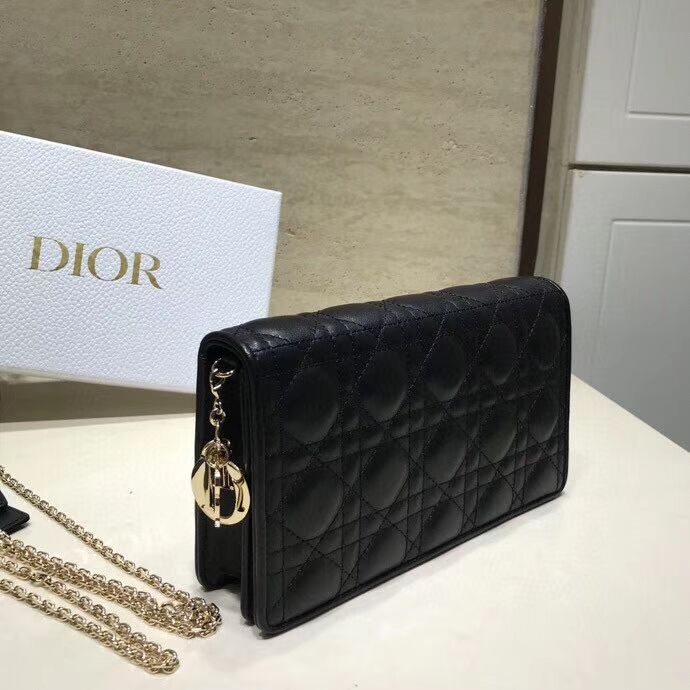 LADY DIOR CALFSKIN WALLET C9025A black