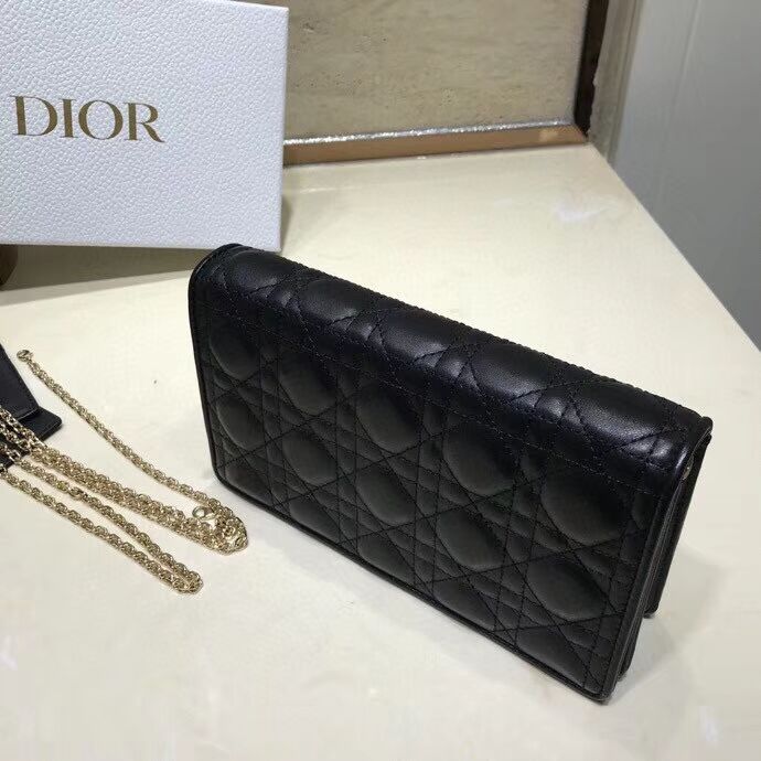 LADY DIOR CALFSKIN WALLET C9025A black