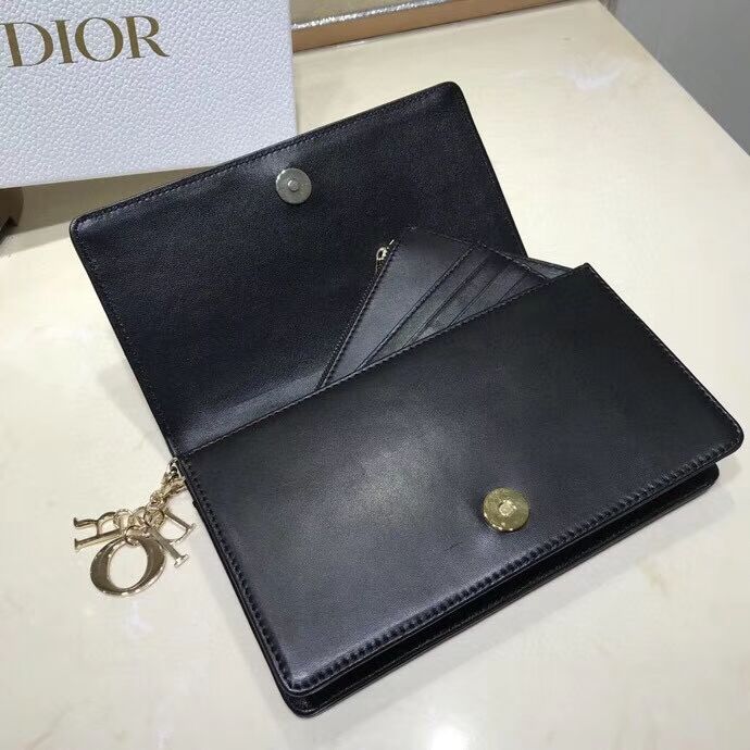 LADY DIOR CALFSKIN WALLET C9025A black