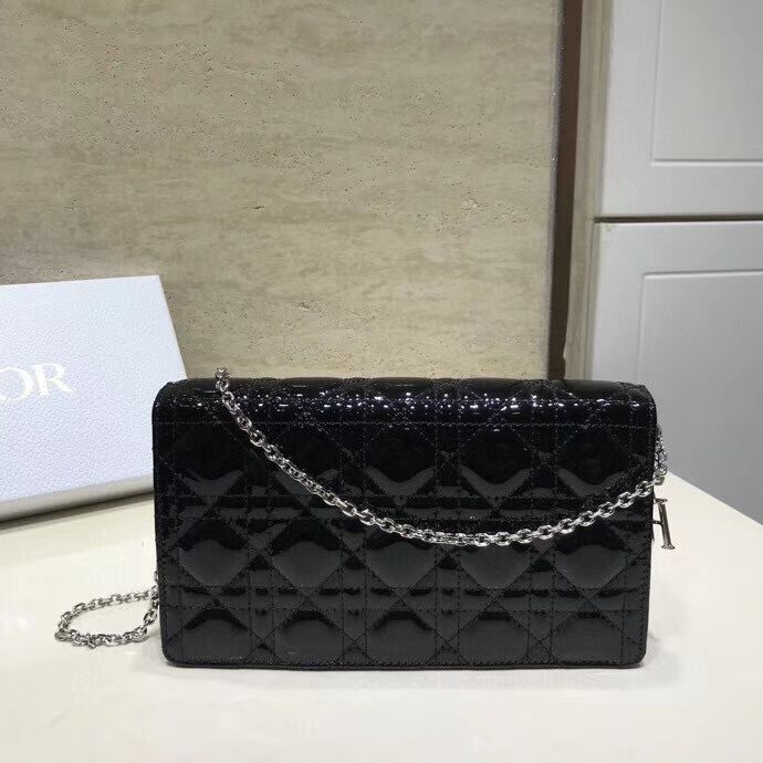 LADY DIOR CALFSKIN WALLET C9025A black