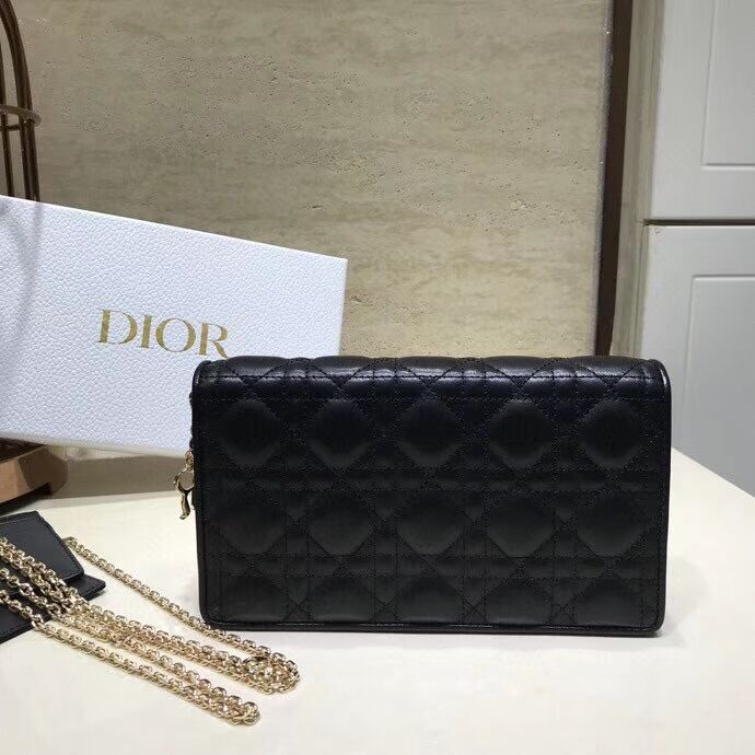 LADY DIOR CALFSKIN WALLET C9025A black