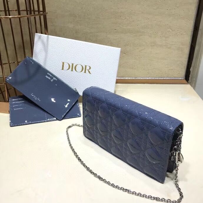 LADY DIOR CALFSKIN WALLET C9025A blue