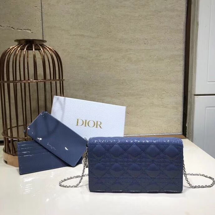 LADY DIOR CALFSKIN WALLET C9025A blue