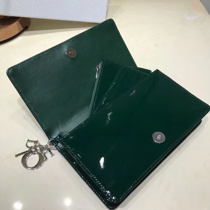 LADY DIOR CALFSKIN WALLET C9025A green