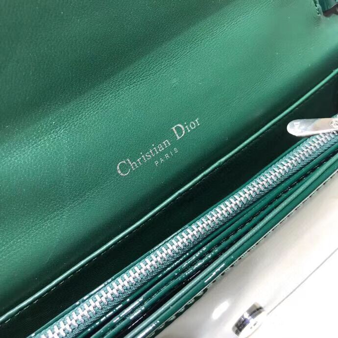 LADY DIOR CALFSKIN WALLET C9025A green