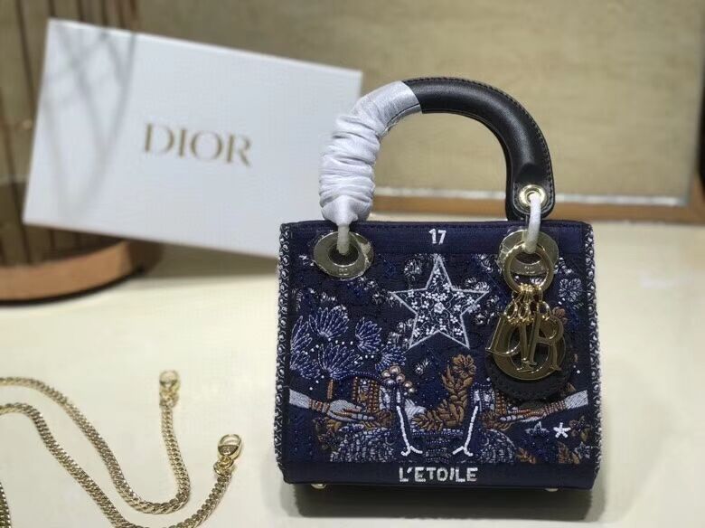 LADY DIOR embroidered cattle leather AD0168-3