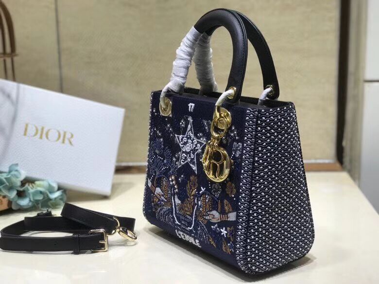 LADY DIOR embroidered cattle leather M0565-8