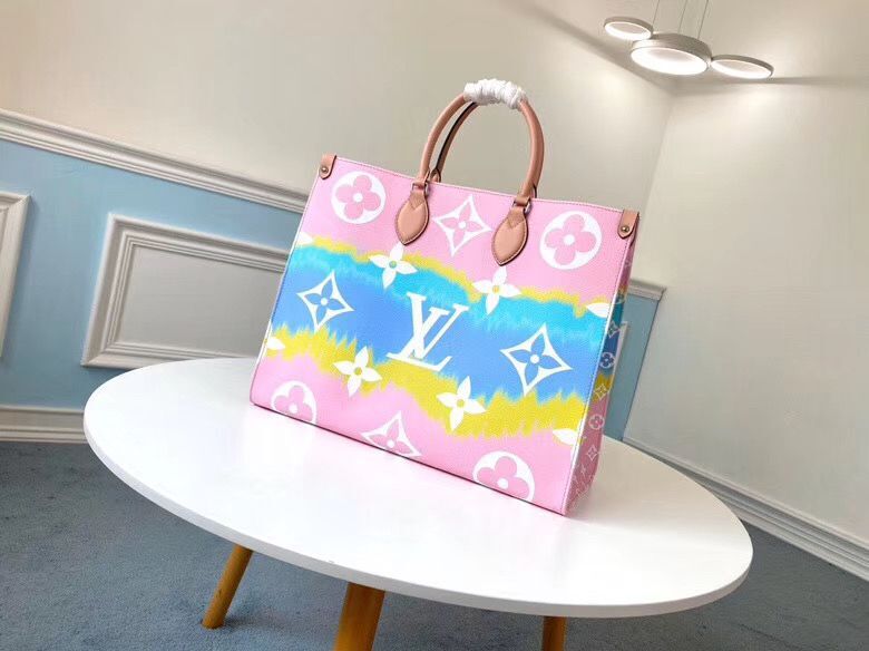 Louis Vuitton ONTHEGO Original Leather Escale Bag M45119 Pink&Blue