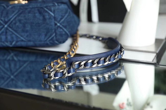 CHANEL Denim 19 Flap Bag AS1160 AS1161 AS1162 blue