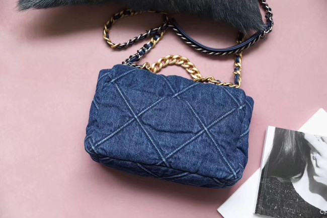 CHANEL Denim 19 Flap Bag AS1160 AS1161 AS1162 blue