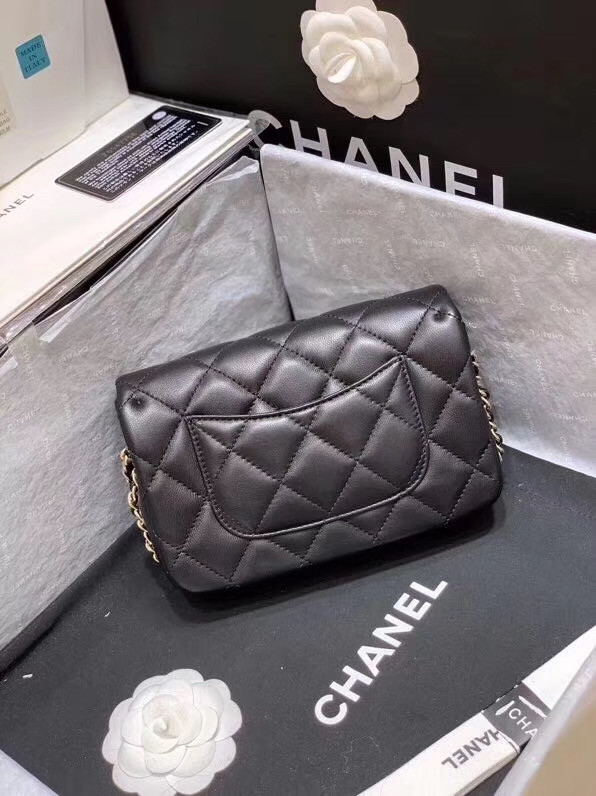 Chanel flap Imitation Pearls bag AS1436 black