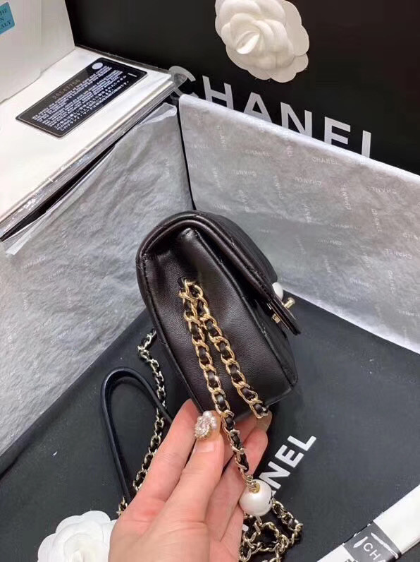 Chanel flap Imitation Pearls bag AS1436 black