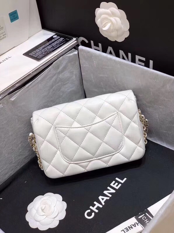 Chanel flap Imitation Pearls bag AS1436 white