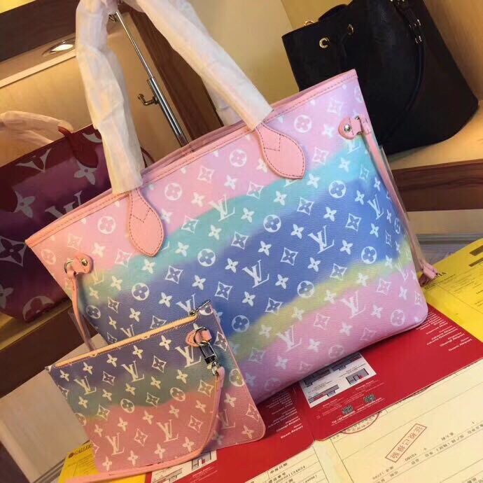 Louis Vuitton Monogram Canvas Original NEVERFULL M45128 pink