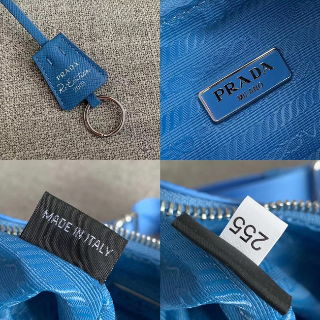 Prada Nylon Shoulder Bag 91277 light blue