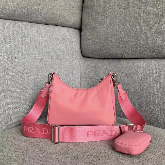 Prada Re-Edition 2005 nylon shoulder bag 1BH204 pink