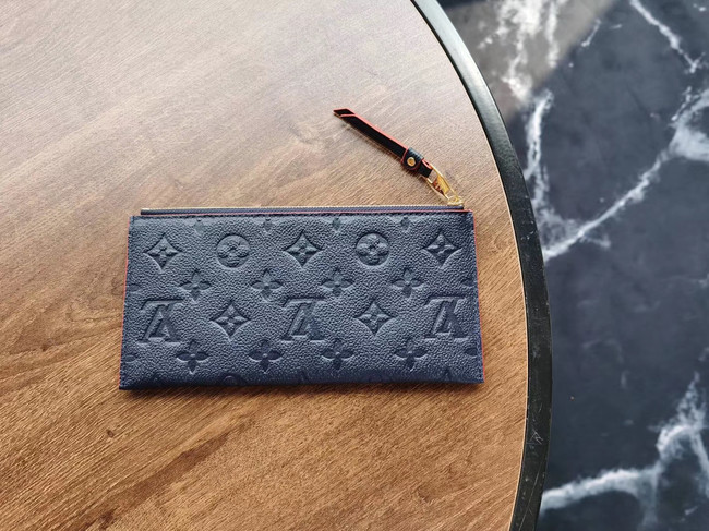 Louis Vuitton Original Monogram Empreinte Wallet M68712 Navy Blue