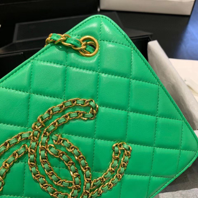 CHANEL 2020 New Style Original Leather AS1516 green