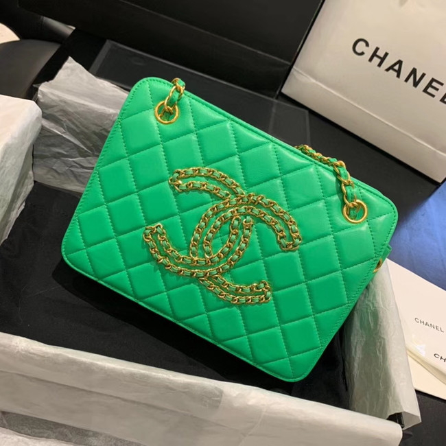 CHANEL 2020 New Style Original Leather AS1516 green