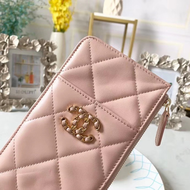 CHANEL 19 Mobile phone case Card Holder AP1182 pink