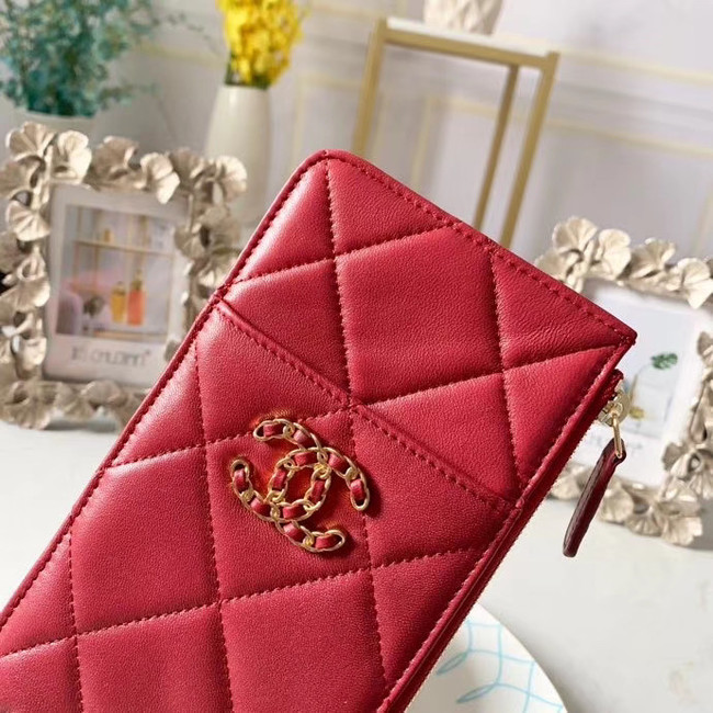 CHANEL 19 Mobile phone case Card Holder AP1182 red