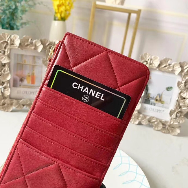 CHANEL 19 Mobile phone case Card Holder AP1182 red