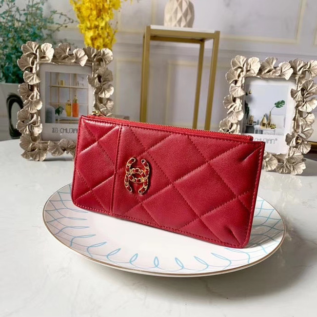 CHANEL 19 Mobile phone case Card Holder AP1182 red