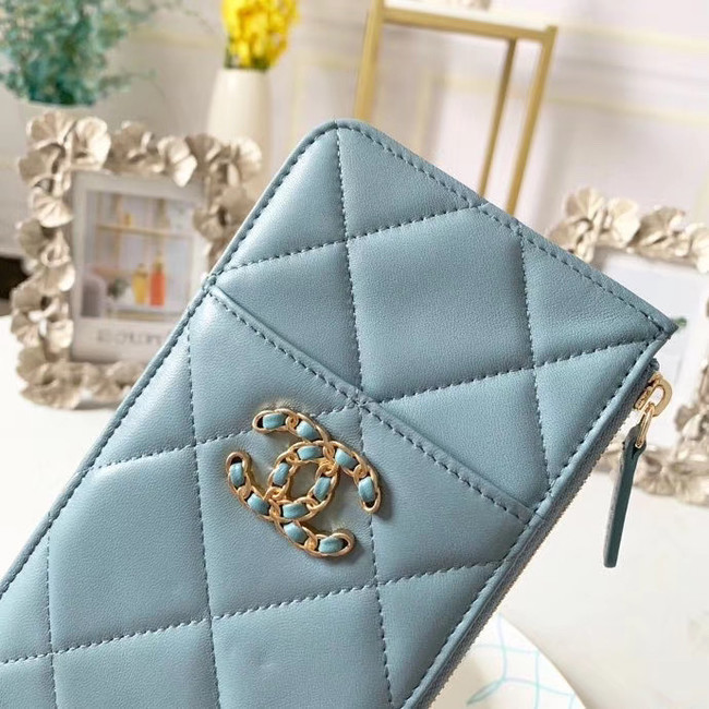 CHANEL 19 Mobile phone case Card Holder AP1182 sky blue