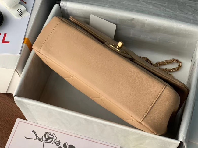 Chanel Flap Bag Original Sheepskin Leather AS1466 apricot