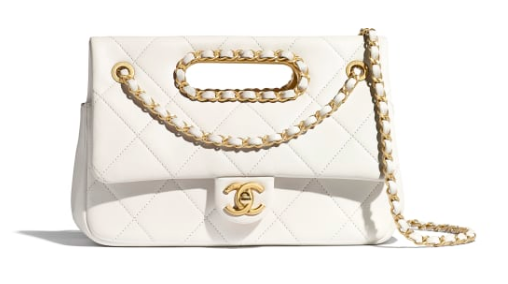 Chanel Flap Bag Original Sheepskin Leather AS1466 white