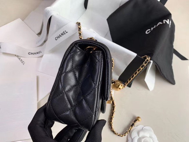 Chanel MINI Flap Bag Original Sheepskin Leather AS1786 black