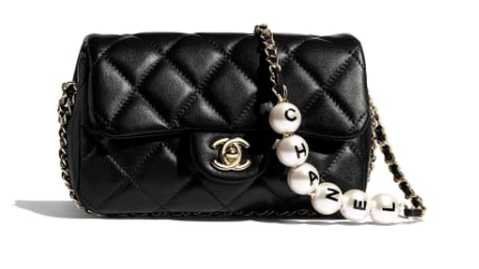 Chanel flap Imitation Pearls bag AS1436 black