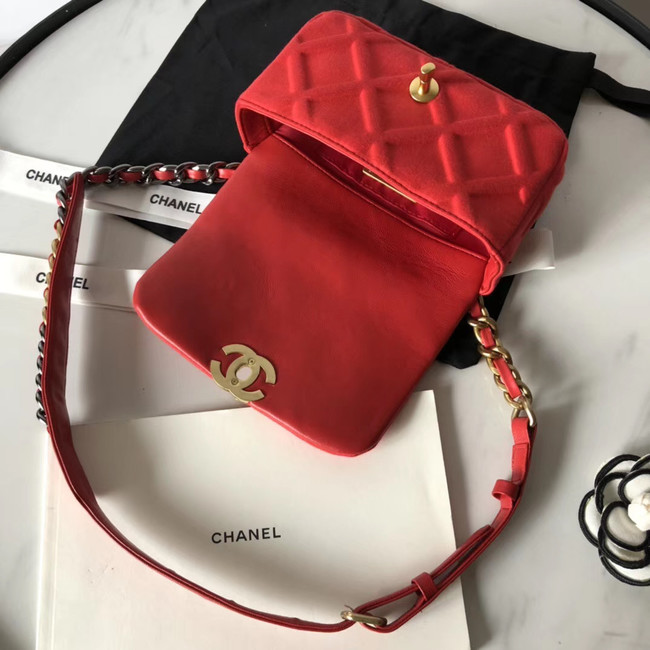 Chanel 19 Bodypack AS1163 red