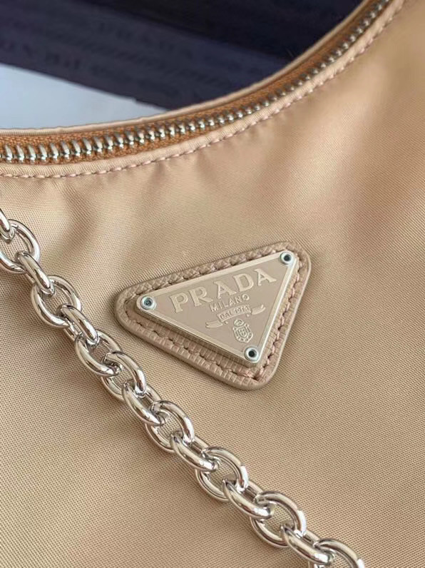 Prada Nylon Shoulder Bag 91277 apricot