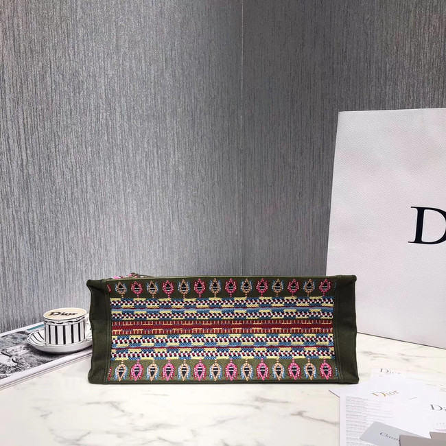 DIOR BOOK TOTE EMBROIDERED CANVAS BAG M1287-5