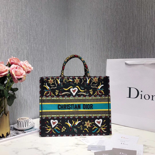 DIOR BOOK TOTE EMBROIDERED CANVAS BAG M1287-6