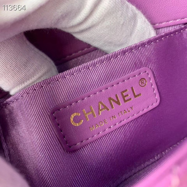 Chanel flap Imitation Pearls bag AS1436 Lavender