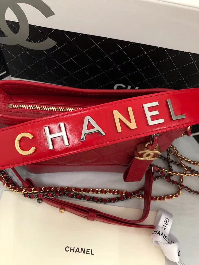 Chanel gabrielle small hobo bag AS0865 red