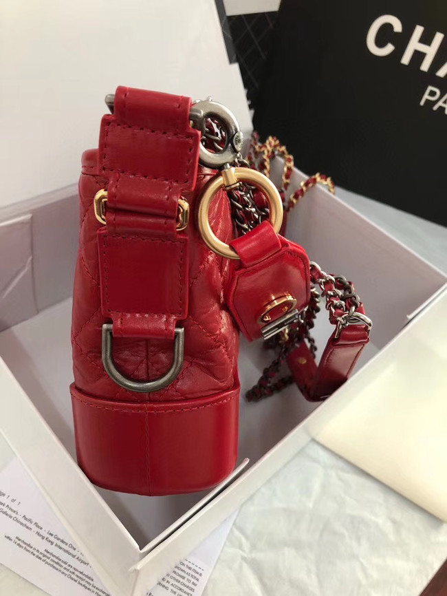 Chanel gabrielle small hobo bag AS0865 red