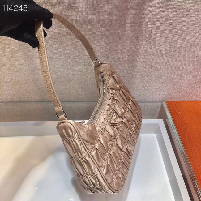 Prada Nylon and Saffiano leather mini bag 1NE204 apricot