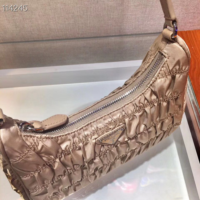 Prada Nylon and Saffiano leather mini bag 1NE204 apricot