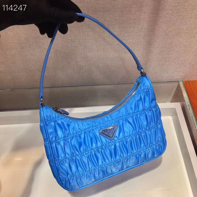 Prada Nylon and Saffiano leather mini bag 1NE204 blue