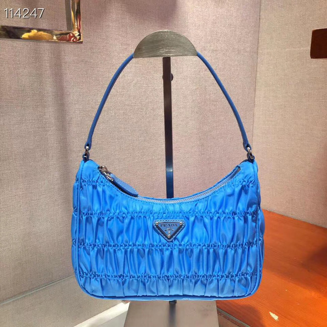 Prada Nylon and Saffiano leather mini bag 1NE204 blue