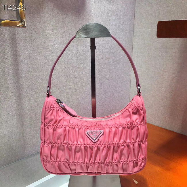 Prada Nylon and Saffiano leather mini bag 1NE204 pink