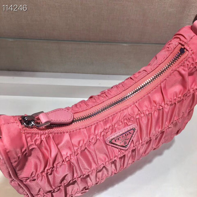 Prada Nylon and Saffiano leather mini bag 1NE204 pink