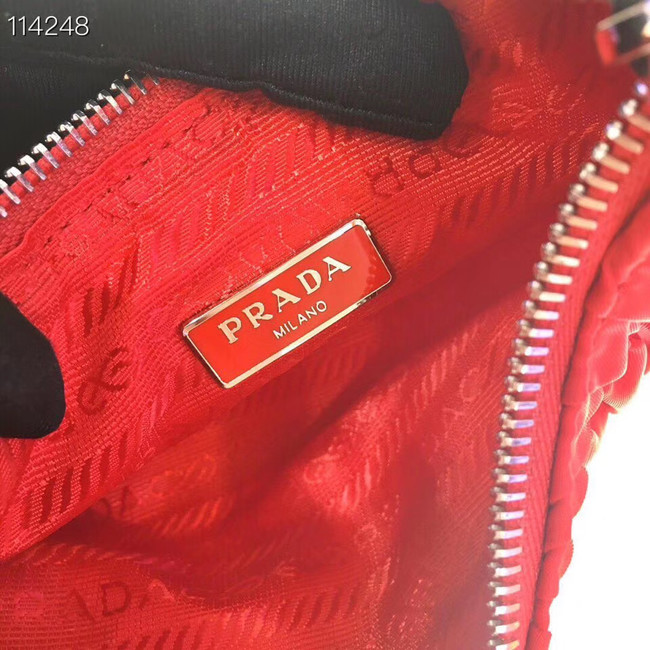Prada Nylon and Saffiano leather mini bag 1NE204 red